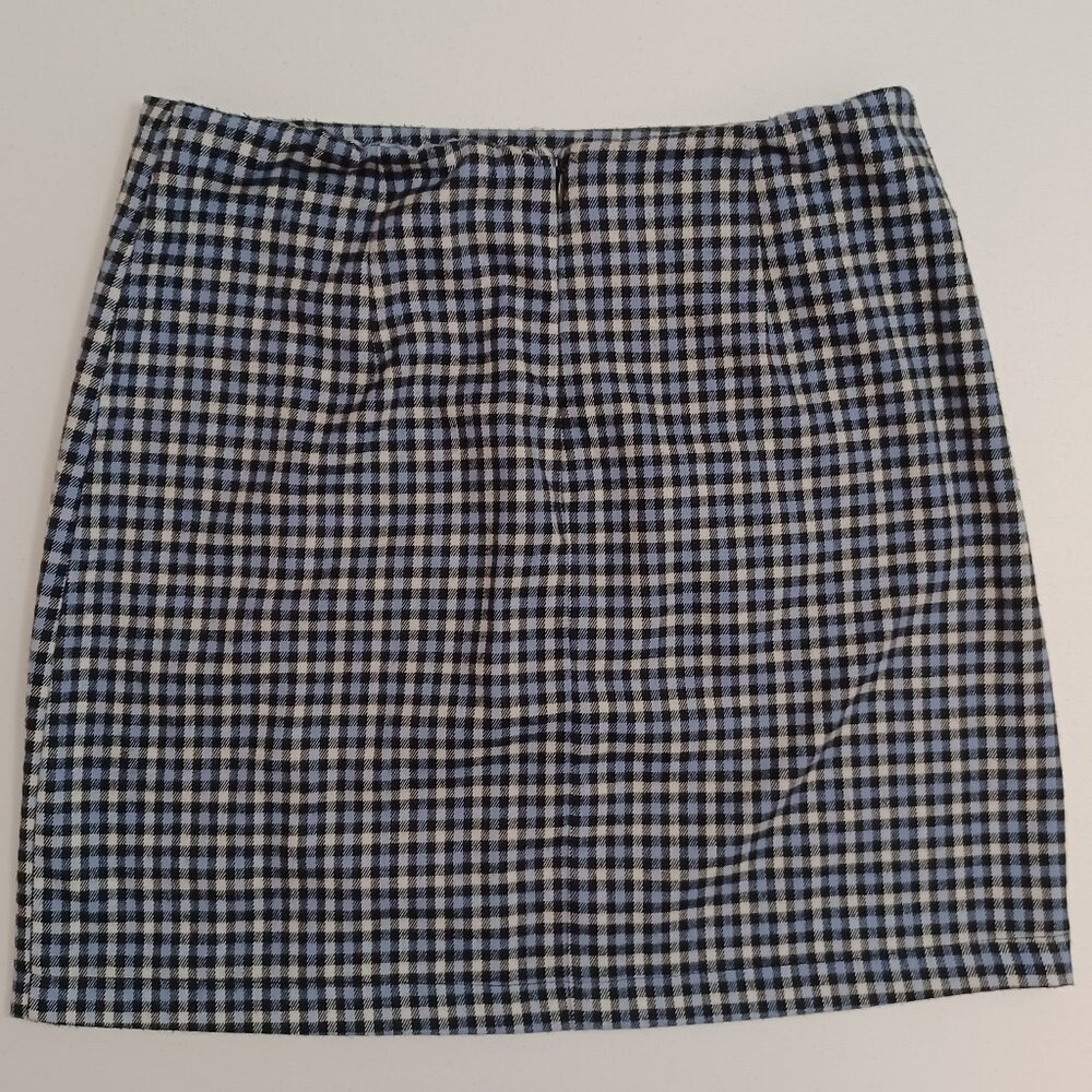 Women's Wild Fable Blue Plaid Mini Skirt Size 6, - Picture 2 of 10